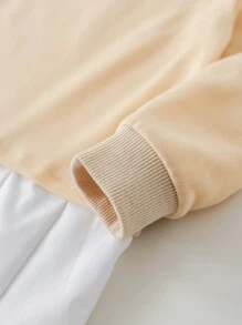 PrepCrw Young Girls Apricot Color Fitted 2-In-1 Dress, Spring/Summer