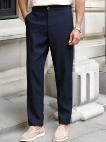 Manfinity CityGents 男士纯色口袋直筒宽松休闲裤