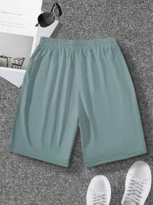 Manfinity Hypemode Plus Size Men's Casual Drawstring Pocket Loose Shorts