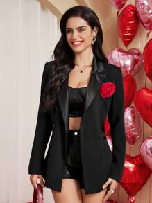 Calvaya Blazer elegante de mujer con cintura fruncida