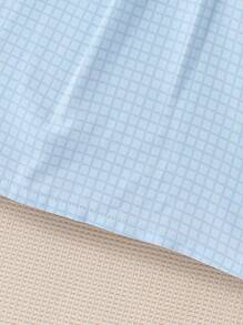 Souflis Souflis Rochie Vintage Tesuta In carouri Fete Cu Guler, Decorat Fundita Pulover Maneca Scurta Tinuta Eleganta De Vara