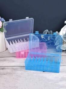 SHEIN Portabobine di filo, scatola di stoccaggio per cucito trasparente, organizer per fili da ricamo, per cucito e filati da ricamo domestici, organizer da tavolo