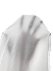 SHEIN EZwear Plus Size Women's Solid Color Pleated Fitted Halter Neck Tank Top - White - View 5