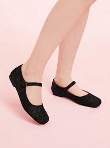 CUCCOO DOLLMOD Women Simple Fashion Casual Slip-On Flats, Everyday Wear Spring Shoes Spring Break Easter - Black - View 3