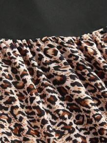 SHEIN EZwear 大码女式豹纹拼布休闲吊带背心 - 彩色 - 查看 8