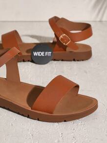 SHUZIA Vegan Leather Wide-Fit Ankle Strap Sandals Summer Shoes Spring Shoes Spring Break Easter Mother's Day Present