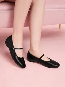 CUCCOO DOLLMOD Women Flat Slip-On Casual Shoes With Buckle Design Spring Shoes Spring Break Easter - Black - View 1
