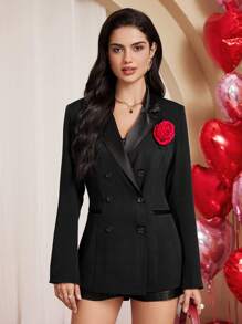 Calvaya Blazer elegante de mujer con cintura fruncida