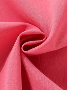 SHEIN 2 件套青少年女孩时尚紫红色上衣和紫红色裤子，休闲装 - 玫紅色 - 查看 8