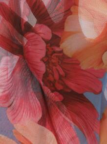 Aveloria Vintage Blume Muster Tiefer V-Ausschnitt Träger Rückenfrei Bodycon Langes Kleid, romantischer Urlaubsstil Boho Strand modischer Allover-Muster für den Sommer