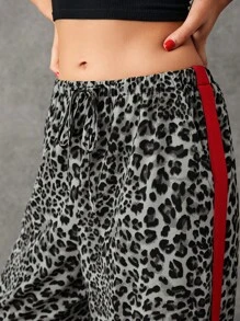 Poéselle 女式休闲豹纹低腰裤