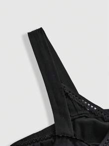 ROMWE Goth Top tipo Tank con adorno de cadena en forma de cruz, estilo gótico punk, para tallas grandes