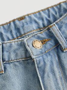 SHEIN Pantalones vaqueros holgados y anchos de estilo vintage Y2k, pantalones de mezclilla estilo Harajuku Kpop y streetwear, pantalones de corte retro de la década de 2000, para adolescentes y niñas, ropa de otoño y regreso a la escuela