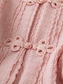 Chiquease 女士优雅新中式纽扣修身衬衫