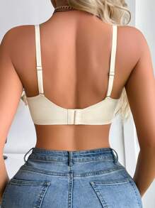 Women's Seamless Soft Support Jelly Cup Sexy Hollow-Out Bra