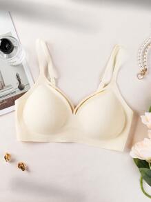 Women's Seamless Soft Support Jelly Cup Sexy Hollow-Out Bra