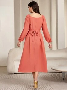 Al Najma Vestido midi elegante para mujer con hombros descubiertos, adorno de perlas falsas y detalles brillantes, para uso diario