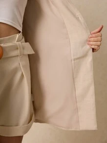 Poéselle 女士简约休闲纯色西装外套，适合日常穿着，方便舒适的度假风格西装外套