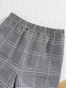 SHEIN 3 件套男婴绅士度假优雅背心、短裤、花衬衫配领结，适合春夏季 - 灰色 - 查看 5