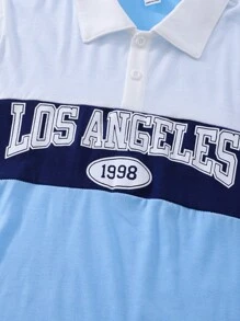 SHEIN 2pcs/Set Tween Boy Color Block Energetic Outfit Short Sleeve T-Shirt And Shorts Set, Suitable For Family Gatherings Or Outdoor Activities, Adding A Highlight To The Child - Multicolor - View 7