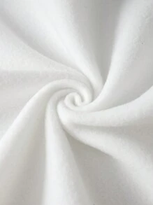 SHEIN Tween 男童蓝白色插肩袖圆领运动衫，带嵌花数字图案，休闲运动套头衫 - 白色 - 查看 5