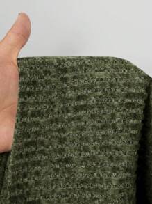 SHEIN PETITE Women Green Summer Marled Knit Biker Shorts Leggings - Army Green - View 6