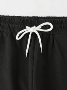 Manfinity Homme 男士抽绳腰多口袋休闲运动裤 男士慢跑裤 男士运动裤 男士慢跑裤