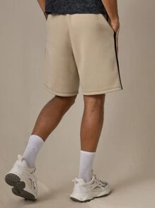 Manfinity VCAY Men's Knitted Casual Daily Fashion Loose Waist Elastic Waistband Shorts - Multicolor - View 3