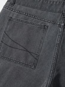 ROMWE MEN Street Life Casual multipocket denim shorts voor heren
