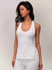 Forever 21 Women Turtleneck Solid Color Casual Knit Sweater, Fashionable For Daily Wear - White - View 6