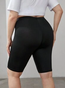 SHEIN Essnce Plus Size Dames Lente En Zomer Mode Casual Sport Comfortabel Basic Hoge Elastische Dagelijkse Veelzijdige Multi-Kleur Korte Leggings 3 Packs, Zomeroutfits Voor Vrouwen, Vrouwen Kort