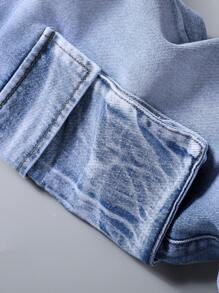 Tween Boys New Multi-Pocket Washed Slim Fit Fashionable Denim Jeans - Medium Wash - View 7