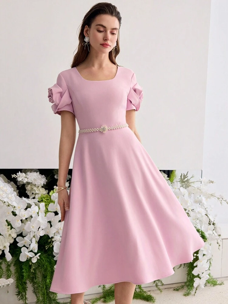 STEREO FLORAL A LINE DRESS
