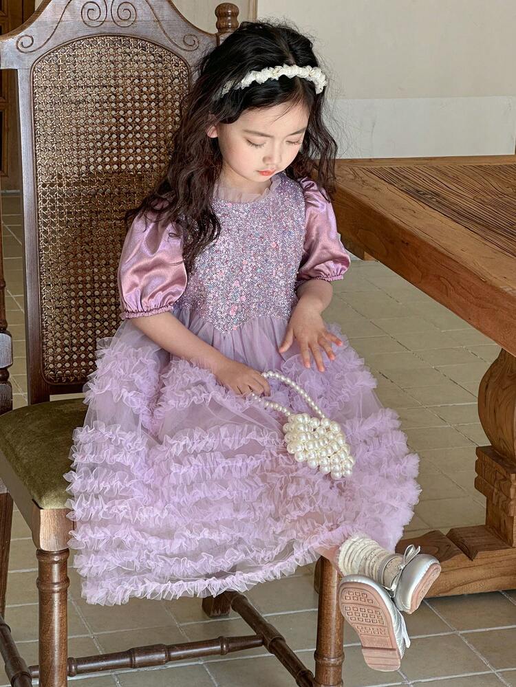 Young Girl Short Sleeve Casual Simple Fashionable Daily Dress,Girls Summer Outfits