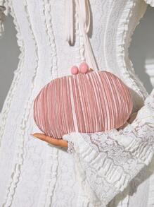 SHEIN BAE 女士优雅手拿包，适合情人节、派对、活动，粉色