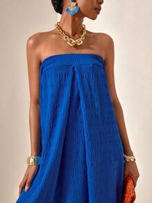 Veslaya 2025 新款夏季音乐节、复活节、圣帕特里克节、西部/波西米亚风格、生日派对、毕业典礼、学生装、日常休闲、百搭百搭、度假、邮轮、海滩、日光浴、模特、新款春夏休闲纯色纹理面料长款口袋连衣裙