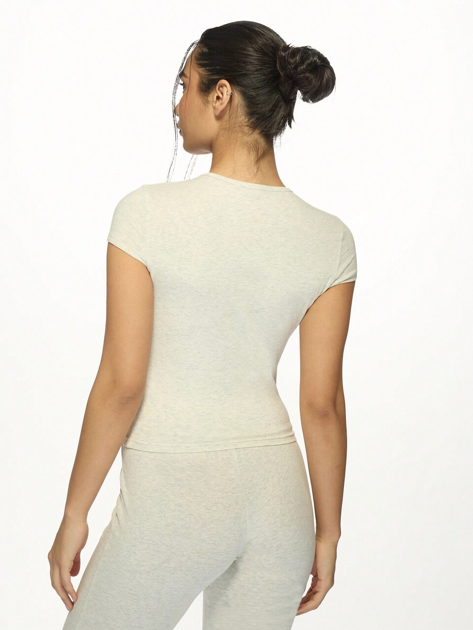 MISSGUIDED Basic Slim Fit Cap Sleeve Crewneck T-Shirt
