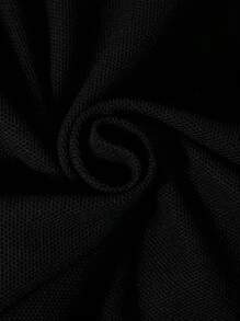 Vacaura 青少年男孩时尚简约黑鹰刺绣长袖 Polo 衫 - 黑色 - 查看 4