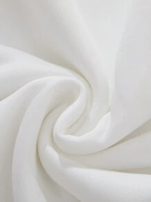 Manfinity EMRG 男士 INS 白色短款超大图案印花连帽衫，采用超大爱心和眼睛双面印花图案，白色秋季外出街头装图案长袖连帽衫，适合朋友、丈夫、男朋友的礼物 - 白色 - 查看 8