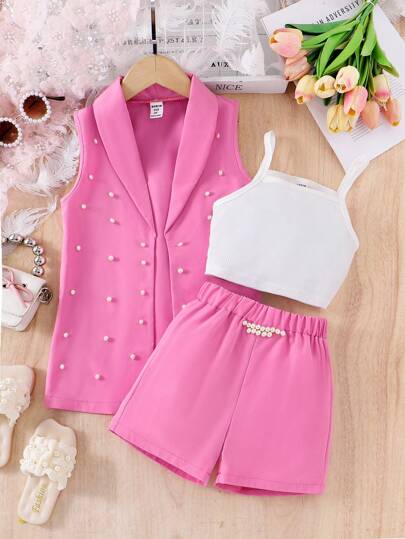 SHEIN 女童外套套装