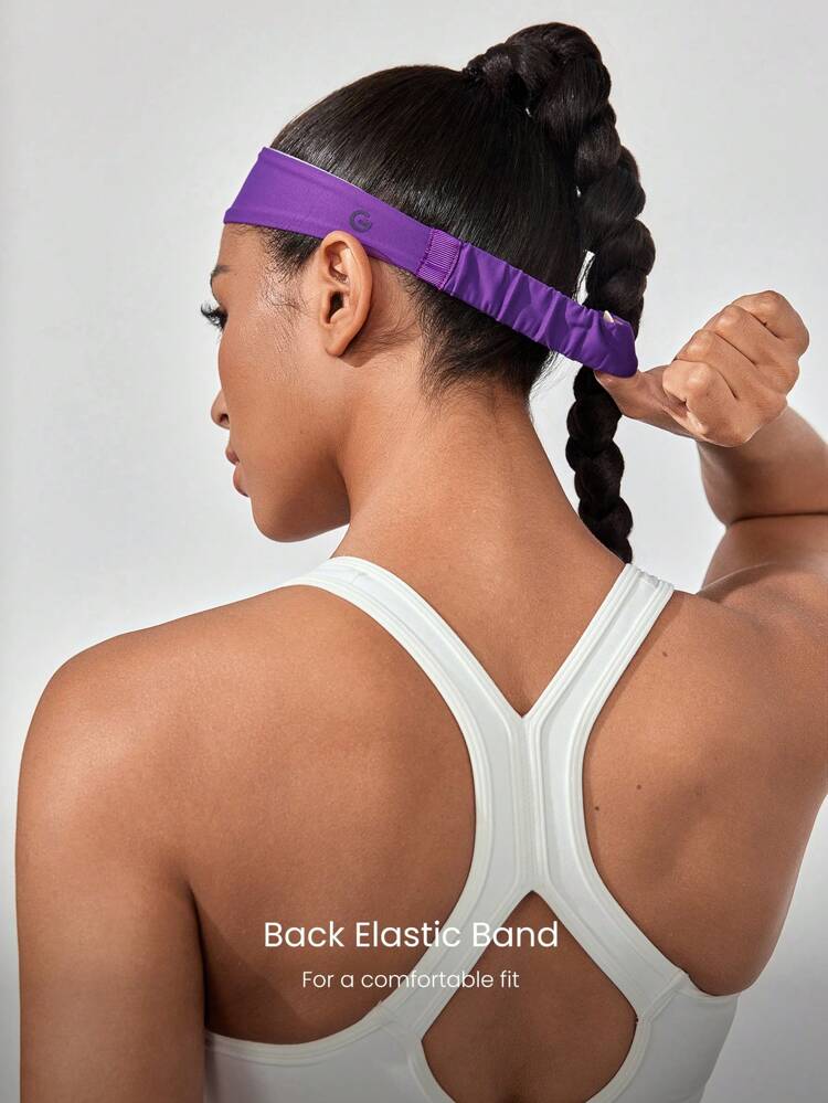 Fascia elastica per capelli assorbente anti-sudore per allenamento, in stile fitness