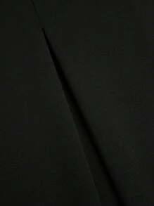 Sunspun Plus Size Elegant Holiday Party Sweet Sexy Black & White Patchwork Long Sleeve A-Line Dress, Birthday Party, Wedding Guest, Cocktail, Formal Occasion