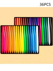 12/24/36/48 Colors Crayons,Unique Non-Stick Waterproof Washable Triangle Crayons With Storage Box,Christmas/Halloween/,Crayons,Crayon,Kids Crayons,Back To School,School Supplies - Sets - View 4