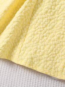 SHEIN Vintaside Kids Young Girl Casual Simple Fashion Short Sleeve Dress, Everyday Wear - Multicolor - View 7