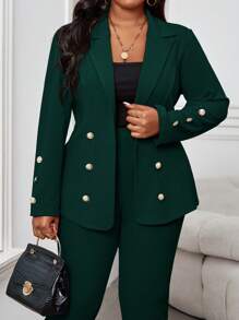 Fleurora Autumn And Winter Elegant Red Knitted Lapel Button Long Sleeve Plus Size Fluffy Coats