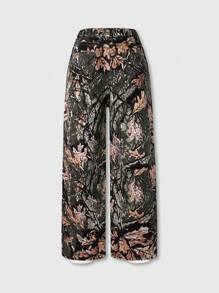 SHEIN Explorewe Jeans en denim style camouflage tendance casual de rue pour fille cool - Multicolore - Voir 2