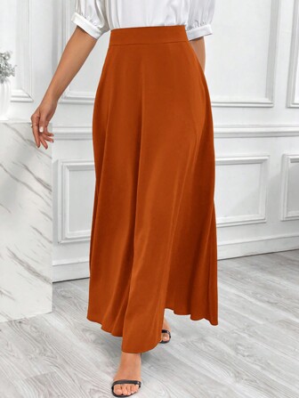 SHEIN Essnce Jupe mode simpliste de longueur mi-mollet pour usage casual quotidien