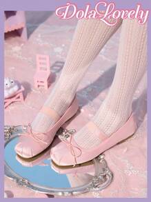 Dola Lovely 1 Pair Women's Mary Jane Flat Shoes, Pink Bow & Rhinestone Decor Slip-On Flats, Versatile Comfortable Shoes Suitable For Outdoor Wear Spring Shoes Spring Break Easter