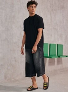 BATMAN X SHEIN Cartoon Pattern PVC Comfortable Slippers, Unisex,Couple,For Indoor & Outdoor Wear - Black - View 7