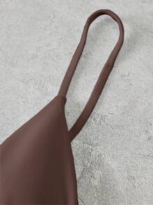 Swim Vcay Women's Solid Color Sexy Bikini Top, For Summer Beach Vacation